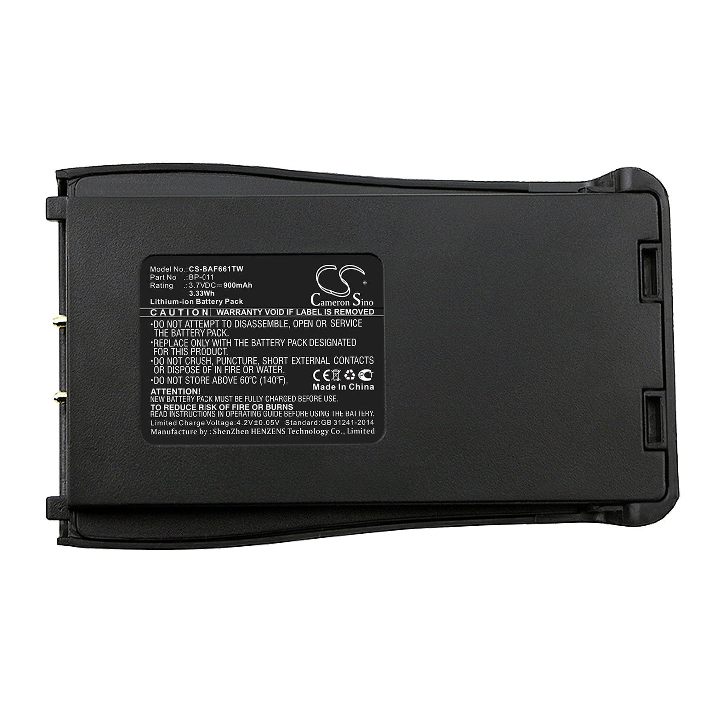 Replacement Battery for Retevis  H777 – Two-Way Radio – 900mAh / 3.33Wh / 3.7V