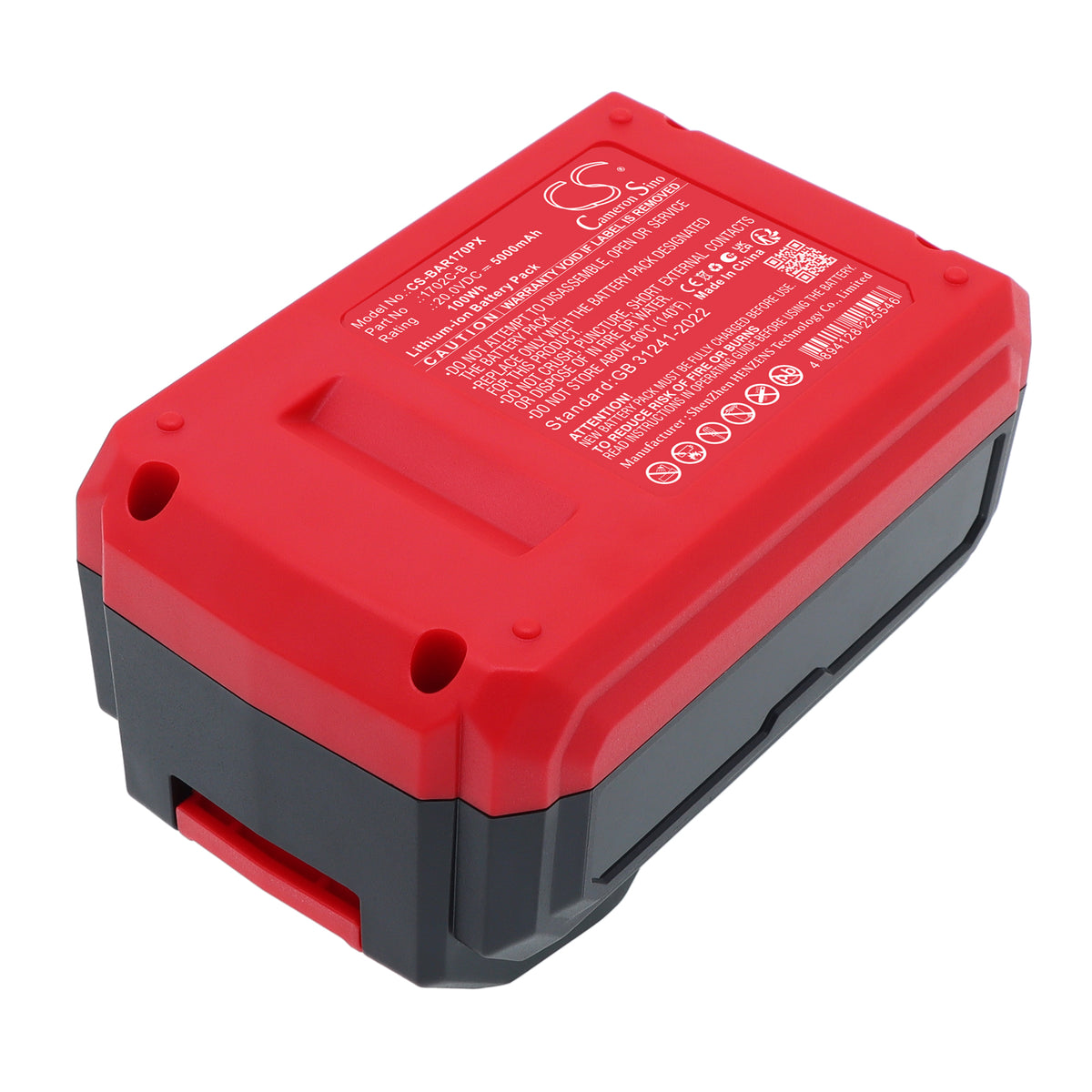 Replacement Battery for Bauer 1791C-B1 – Power Tool – 5000mAh / 20.0V