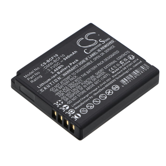 Replacement Battery for Panasonic Lumix DMC-FP8 – Camera – 940mAh / 3.7V