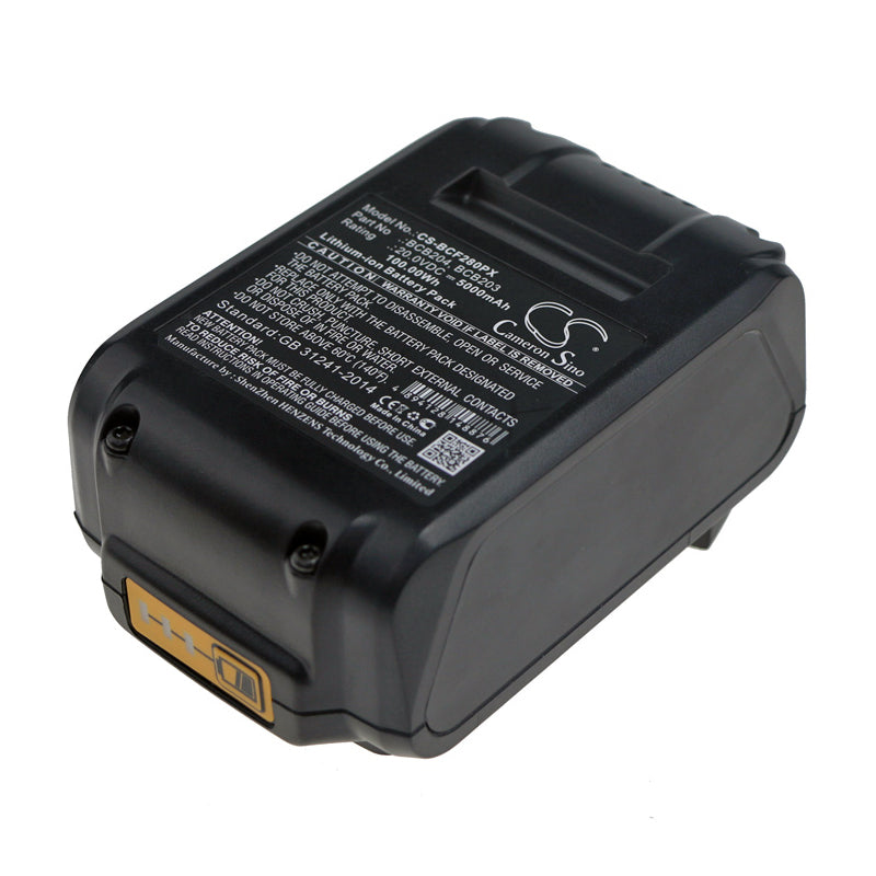 Replacement Battery for Bostitch  15 GA FN ANGLED FINISH NAILER  – Power Tools – 5000mAh / 100.00Wh / 20.0V