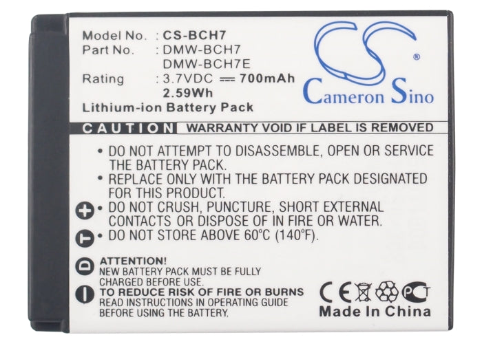 Replacement Battery for Panasonic Lumix DMC-FP1 – Camera – 690mAh / 3.7V - image 5