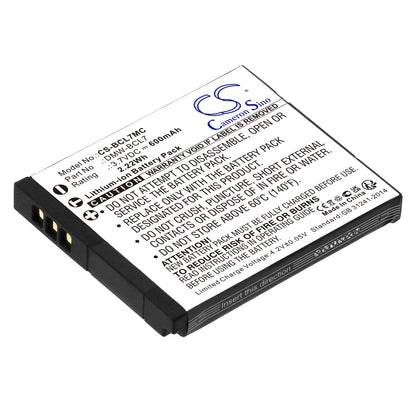 Replacement Battery for Panasonic Lumix DMC-F5 – Camera – 600mAh / 3.7V