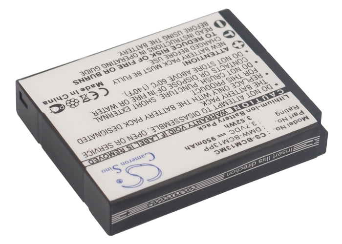 Replacement Battery for Panasonic  Lumix DMC-FT5 – Camera – 950mAh/3.52Wh / 3.7V