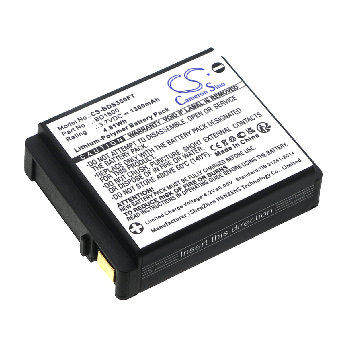 Replacement Battery for Nitecore | Coast | Black Diamond UT27 – Flashlight – 1300mAh / 3.7V