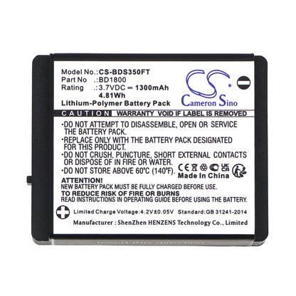 Replacement Battery for Nitecore | Coast | Black Diamond UT27 – Flashlight – 1300mAh / 3.7V