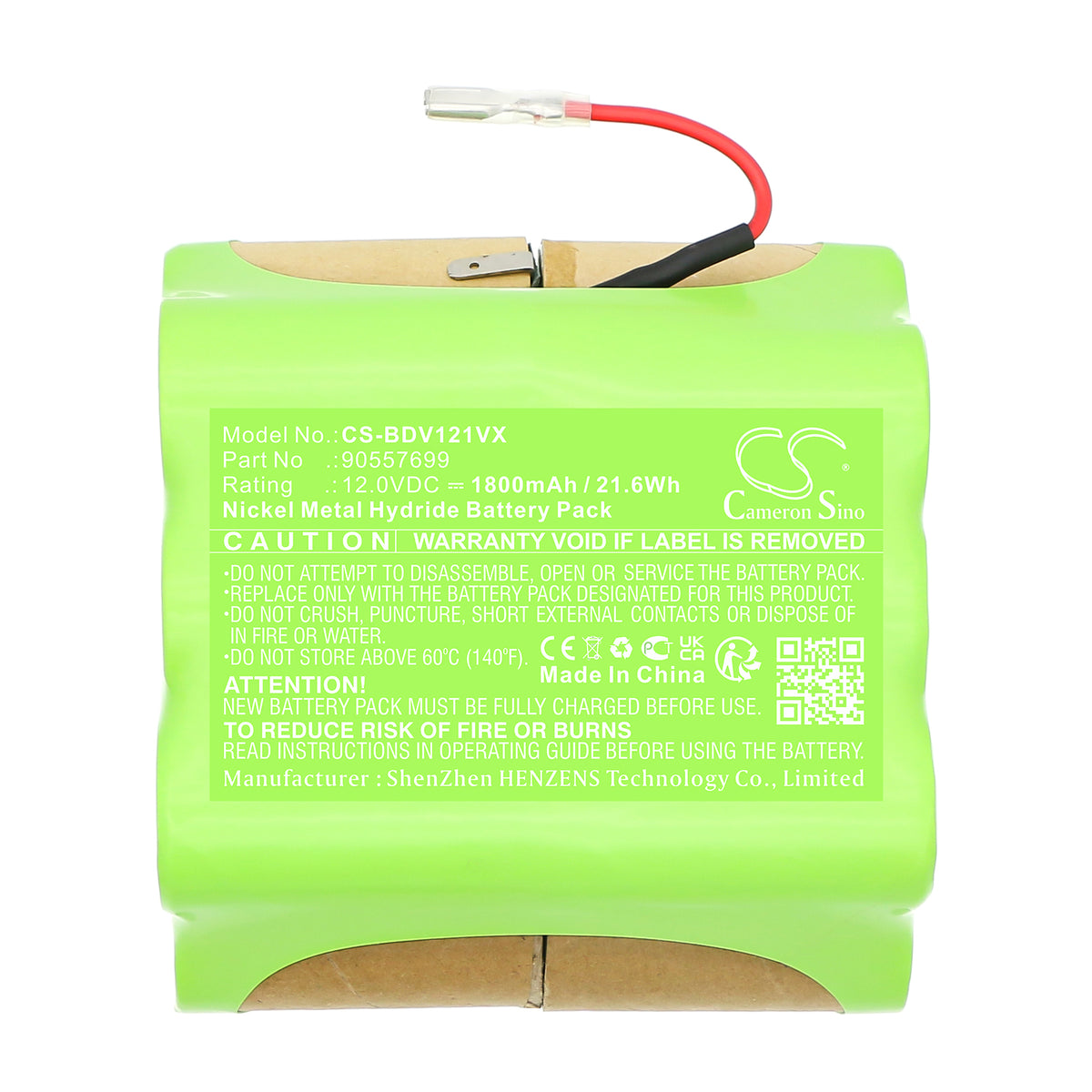 Replacement Battery for Black&Decker PHV1210 – Power Tool – 1800mAh / 12V