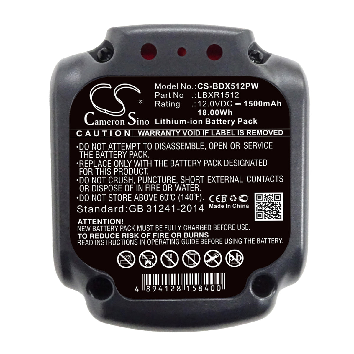 Replacement Battery for Black & Decker BDCDD12 – Power Tool – 1500mAh / 12V