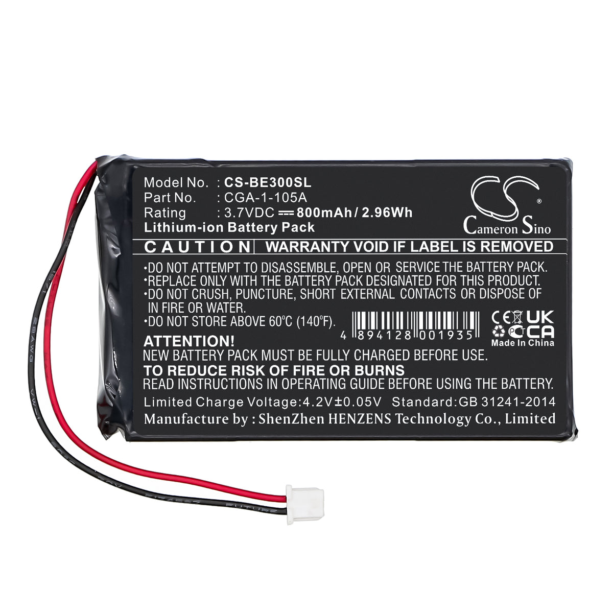 Replacement Battery for Casio Cassiopeia BE-300 – PDA, Pocket PC – 800mAh / 3.7V