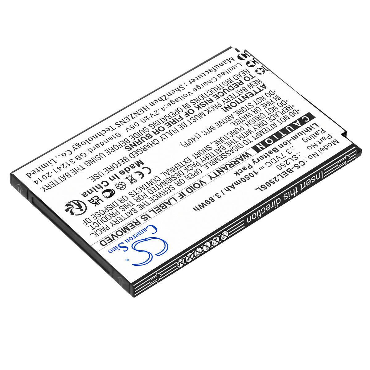Replacement Battery for Bea-fon SL250 – Mobile, SmartPhone – 1050mAh / 3.7V