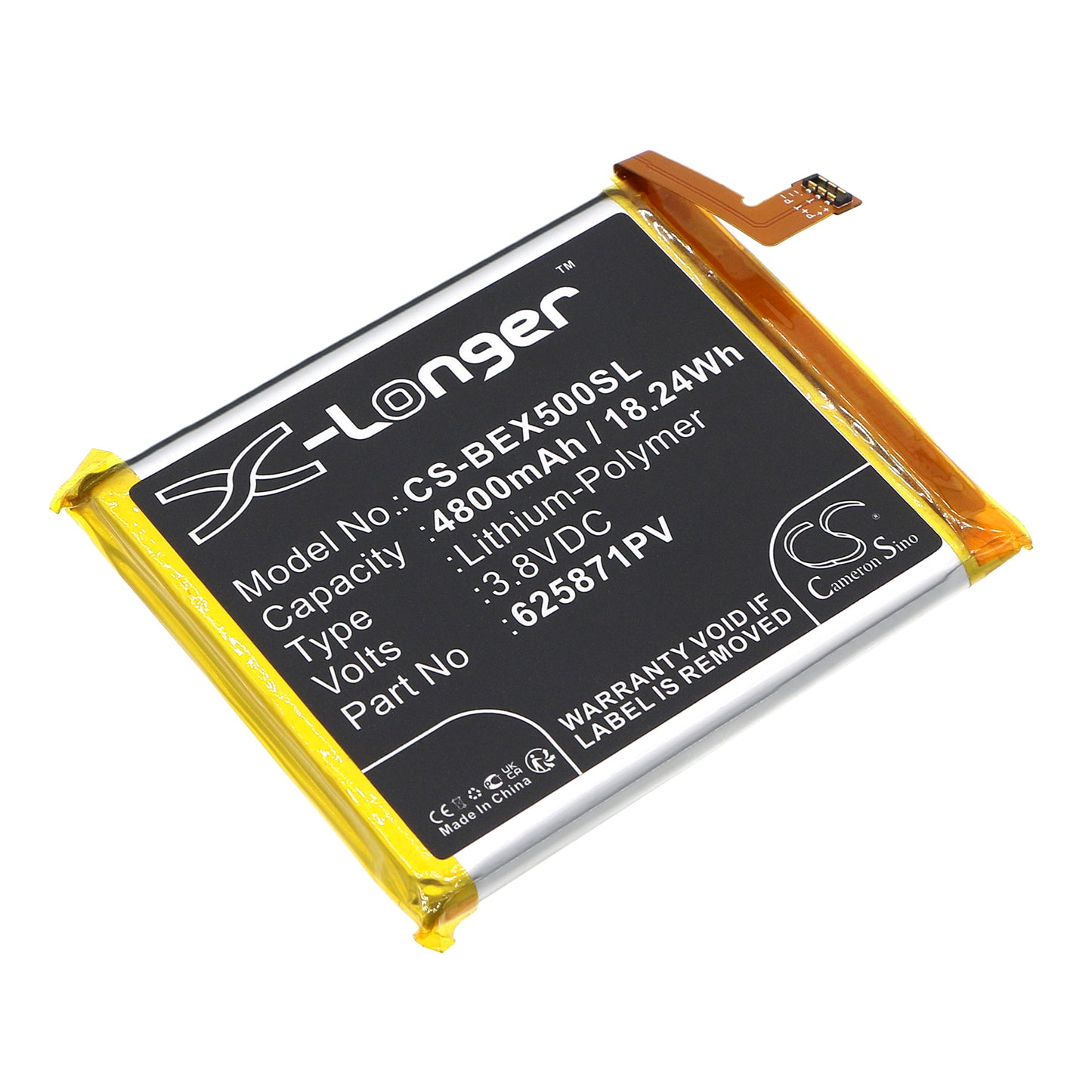 Replacement Battery for Bea-fon X5 – Mobile, SmartPhone – 4800mAh / 3.8V - image 1
