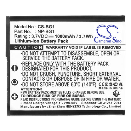 Replacement Battery for Sony Cyber-shot DSC-T20/B – Camera – 1000mAh / 3.7V - image 3