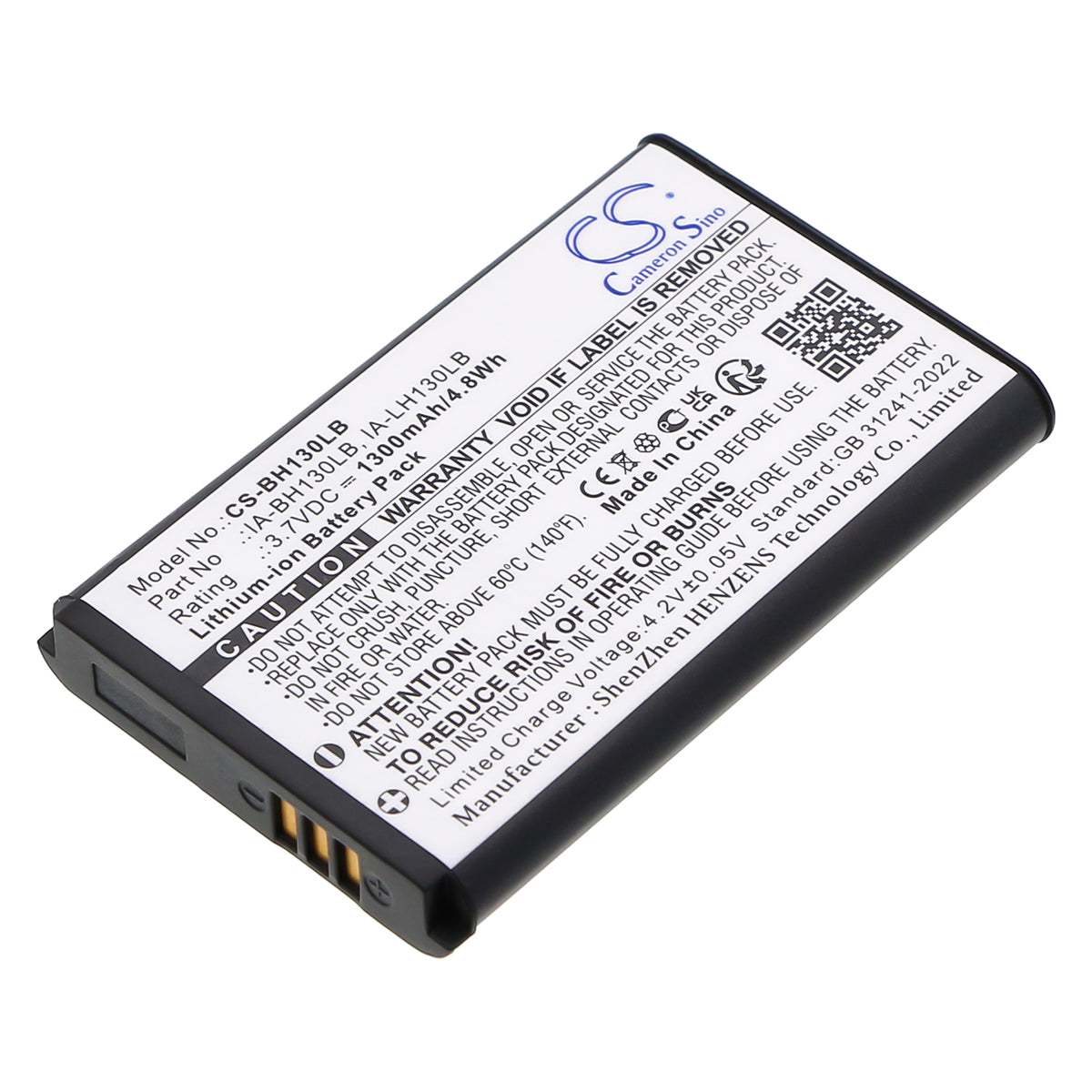 Replacement Battery for Samsung SMX-C14 – Camera – 1300mAh / 3.7V