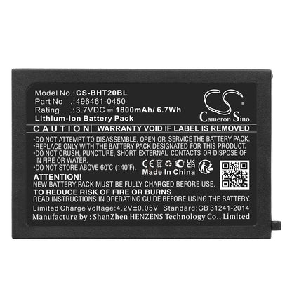 Replacement Battery for Nippon  BHT-200 – Barcode Scanner – 1800mAh / 6.66Wh / 3.7V