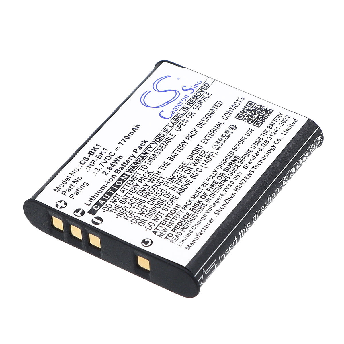 Replacement Battery for Sony CyberShot DSC-S750 – Camera – 770mAh / 3.7V