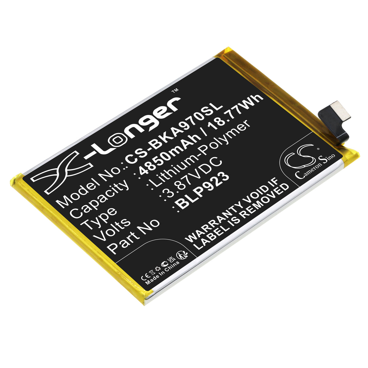 Replacement Battery for Vivo A97 5G – Mobile, SmartPhone – 4850mAh / 3.87V