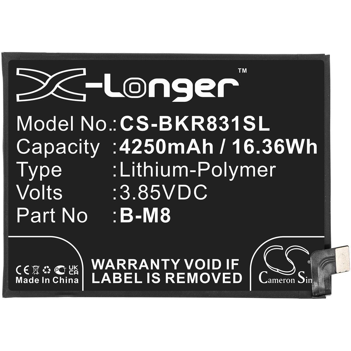 Replacement Battery for Vivo NEO 3 – Mobile, SmartPhone – 4250mAh / 3.85V