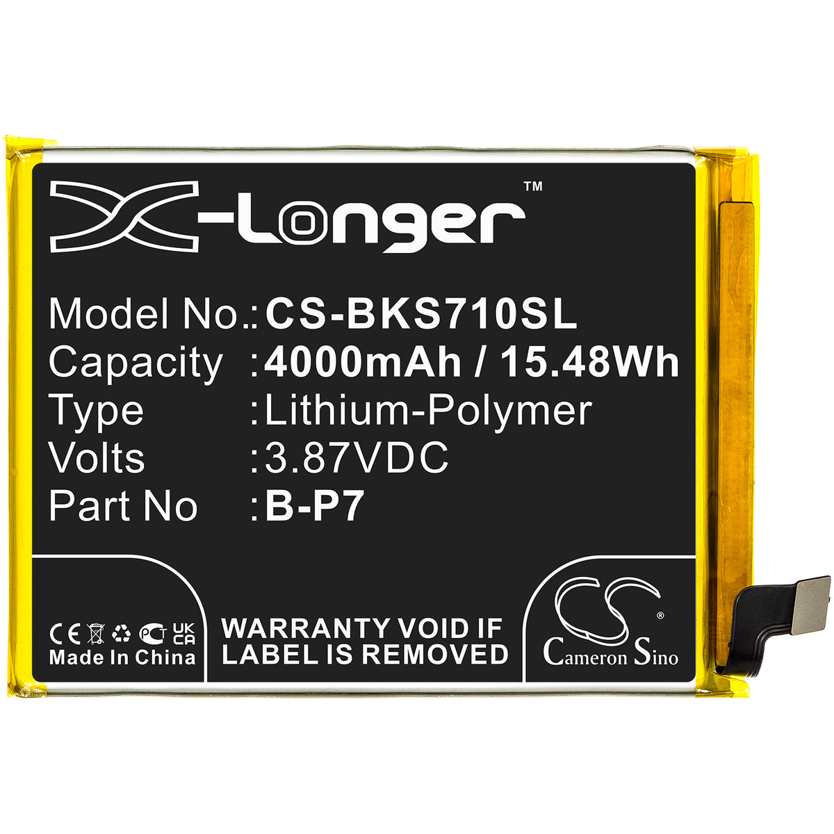 Replacement Battery for Vivo S7e – Mobile, SmartPhone – 4000mAh / 3.87V
