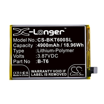 Replacement Battery for Vivo IQOO Z6 5G – Mobile, SmartPhone – 4900mAh / 3.87V