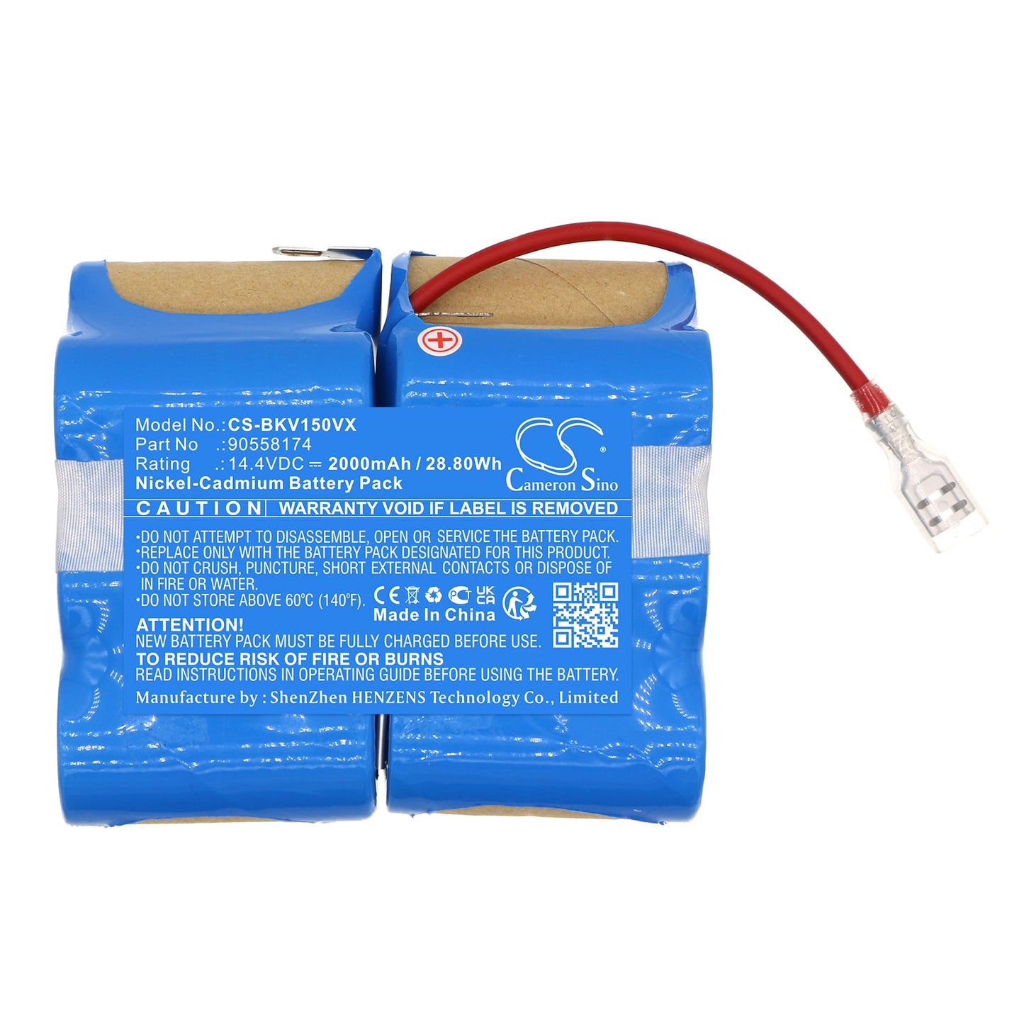 Replacement Battery for Black&Decker  14.4V DustBuster – Vacuum – 2000mAh / 28.8Wh / 14.4V