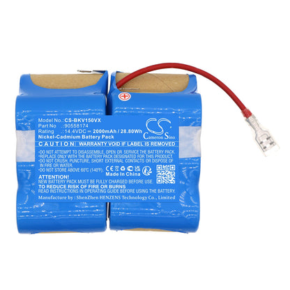Replacement Battery for Black&Decker  14.4V DustBuster – Vacuum – 2000mAh / 28.8Wh / 14.4V