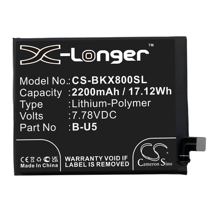 Replacement Battery for Vivo X80 – Mobile, SmartPhone – 2200mAh / 7.78V