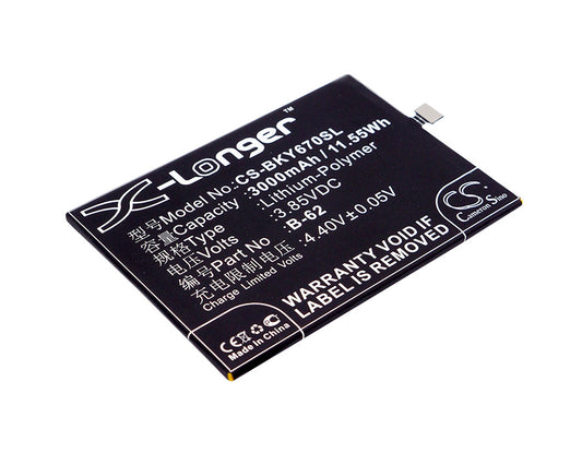 Replacement Battery for BBK | Vivo VIVO Y67 – Mobile, SmartPhone – 3000mAh / 3.85V