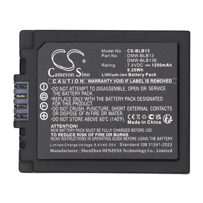 Replacement Battery for Panasonic Lumix DMC-G1 SLR – Camera – 1250mAh / 7.4V