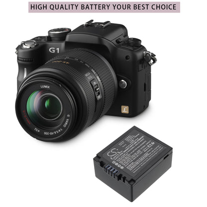 Replacement Battery for Panasonic Lumix DMC-G1 SLR – Camera – 1250mAh / 7.4V