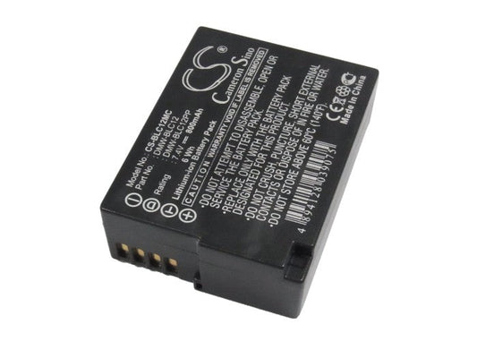 Replacement Battery for Panasonic  
Lumix DMC-GH2H – Camera – 800mAh / 5.92Wh / 7.4V