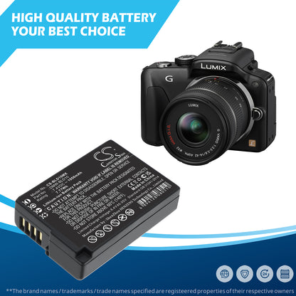 Replacement Battery for Panasonic Lumix DMC-GF2 – Camera – 1050mAh / 7.4V