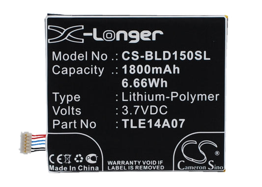 Replacement Battery for BLU Life PLAY S – Mobile, SmartPhone – 1800mAh / 3.7V