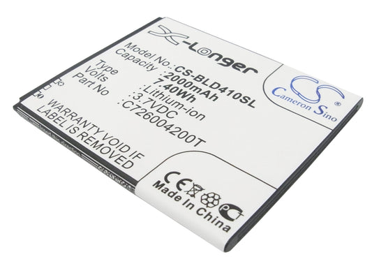 Replacement Battery for BLU Dash 5.0 – Mobile, SmartPhone – 2000mAh / 3.7V