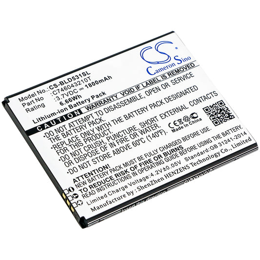 Replacement Battery for BLU Studio 5.0K – Mobile, SmartPhone – 1800mAh / 3.7V