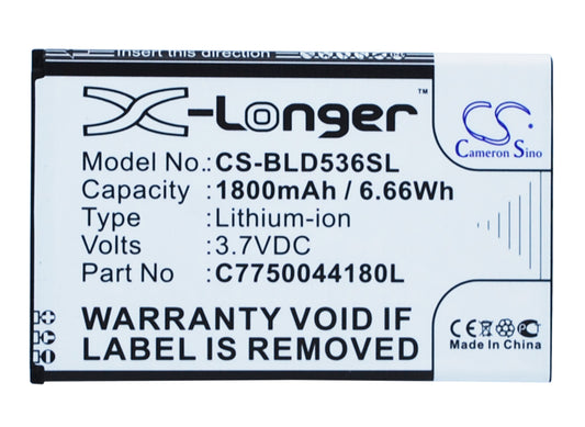 Replacement Battery for BLU Studio 5.0C – Mobile, SmartPhone – 1800mAh / 3.7V