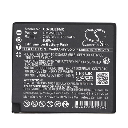 Replacement Battery for Panasonic Lumix DMC-GF3 – Camera – 750mAh / 7.4V