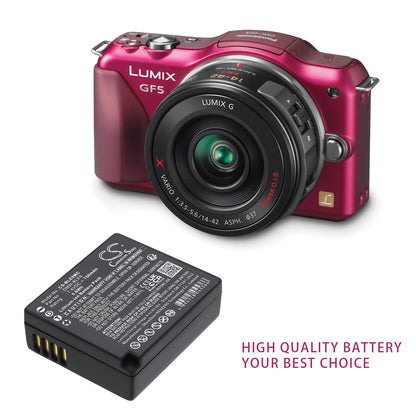 Replacement Battery for Panasonic Lumix DMC-GF3 – Camera – 750mAh / 7.4V