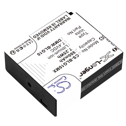 Replacement Battery for Panasonic  Lumix DMC-GF3 – Camera – 980mAh / 7.25Wh / 7.4V