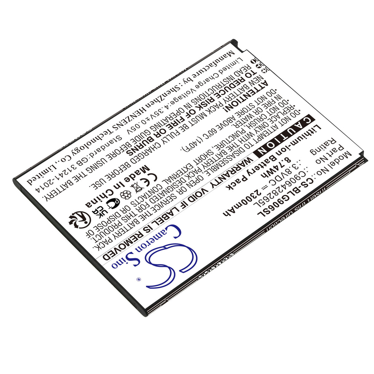 Replacement Battery for BLU Grand XL – Mobile, SmartPhone – 2300mAh / 3.8V