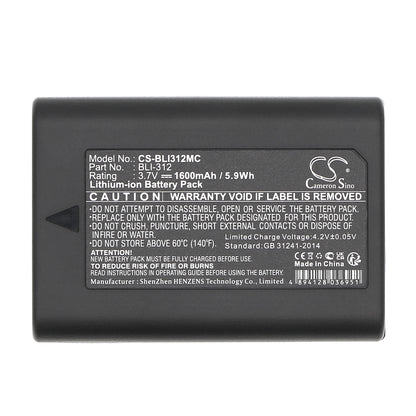 Replacement Battery for Leica BM8 – Camera – 1600mAh / 3.7V