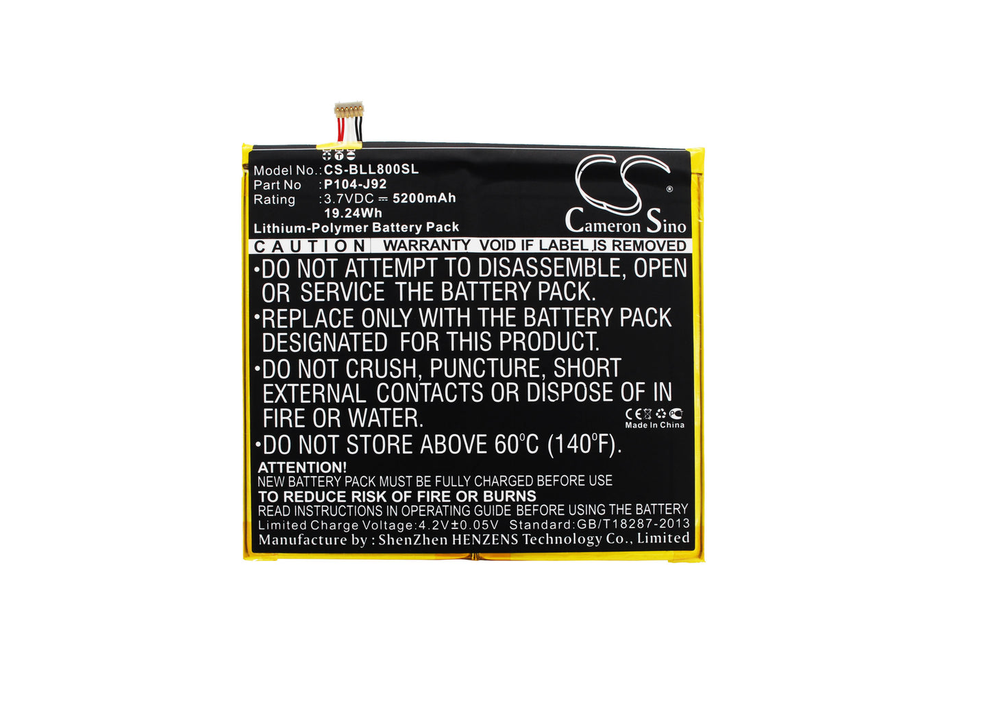 Replacement Battery for BLU Life View TAB – Tablet – 5200mAh / 3.7V - image 5
