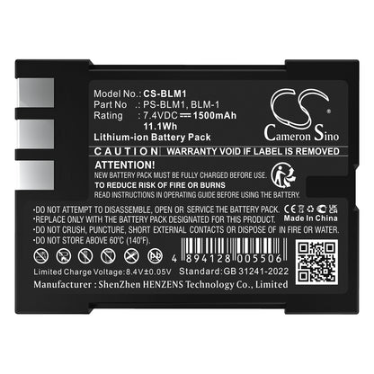 Replacement Battery for Olympus C-8080 Wide Zoom – Camera – 1500mAh / 7.4V