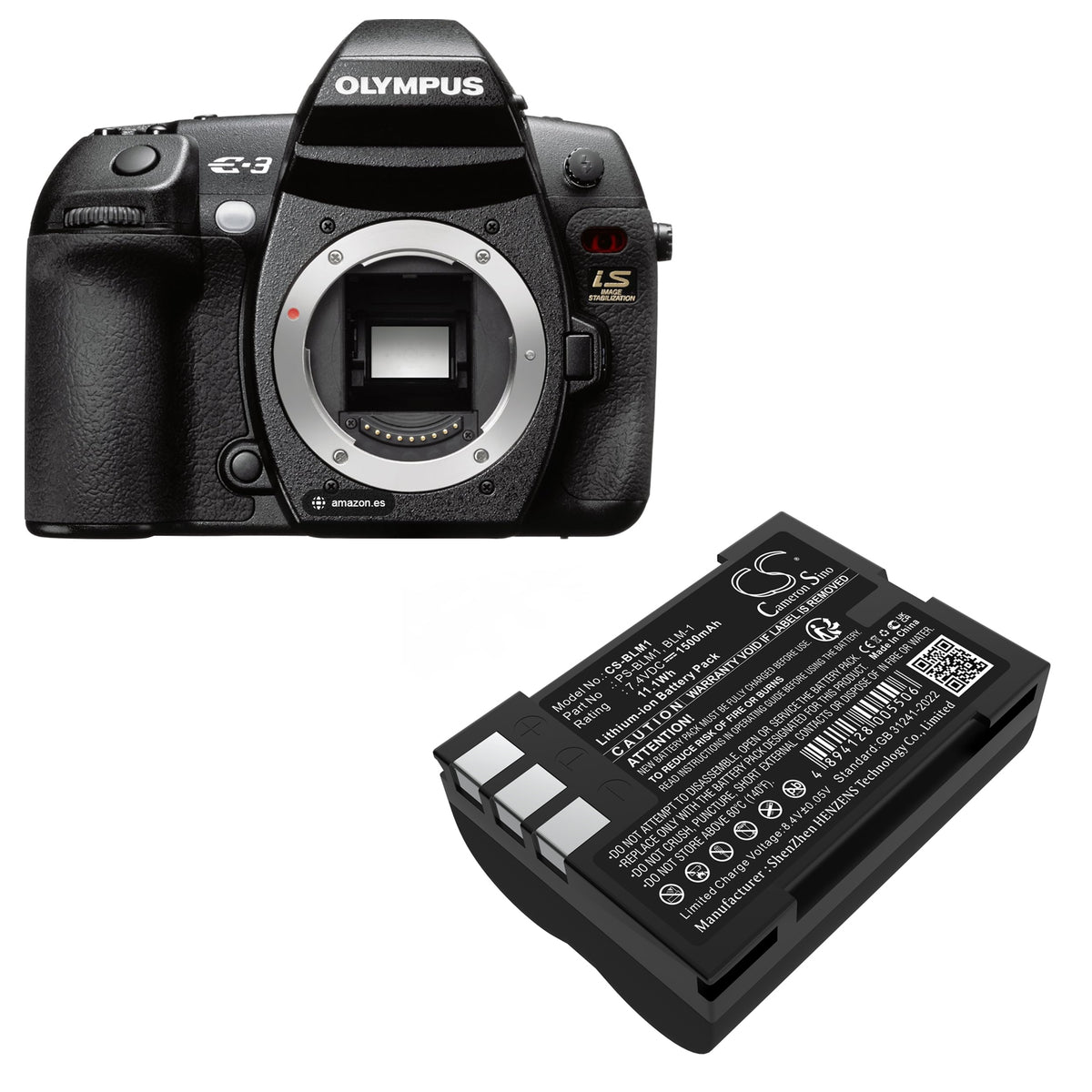 Replacement Battery for Olympus C-8080 Wide Zoom – Camera – 1500mAh / 7.4V