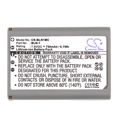 Replacement Battery for Olympus E-M5 – Camera – 750mAh / 7.6V