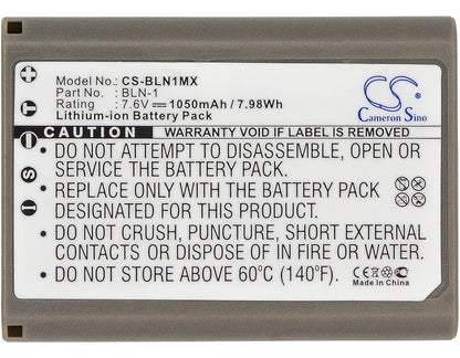 Replacement Battery for Olympus E-M5 – Camera – 1050mAh / 7.6V