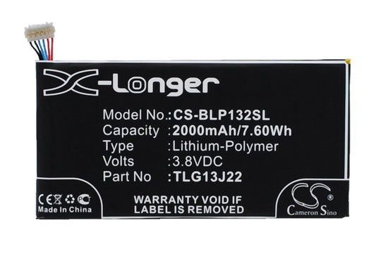 Replacement Battery for BLU | Wiko Life ONE X – Mobile, SmartPhone – 2000mAh / 3.8V