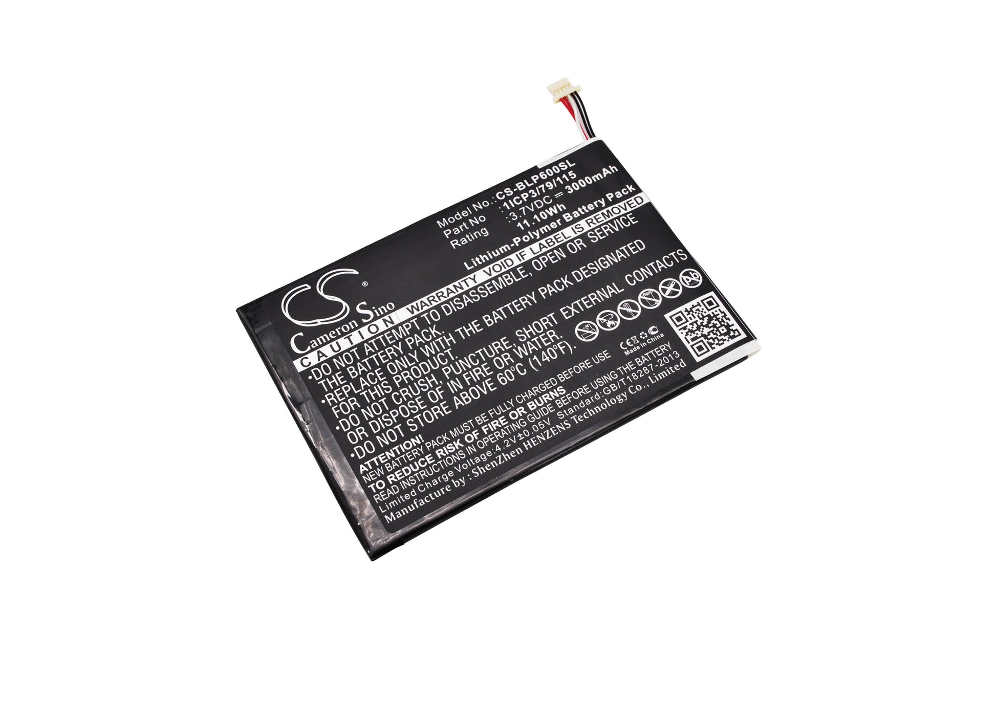 Replacement Battery for BLU TouchBook 7.0 Pro – Tablet – 3000mAh / 3.7V - image 1