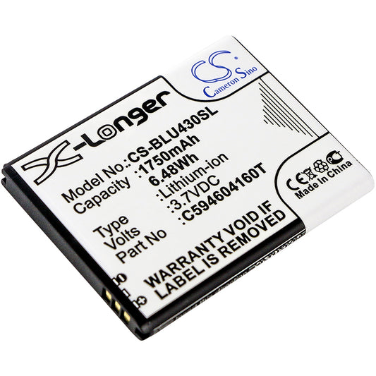 Replacement Battery for BLU VIVO 4.3 – Mobile, SmartPhone – 1750mAh / 3.7V