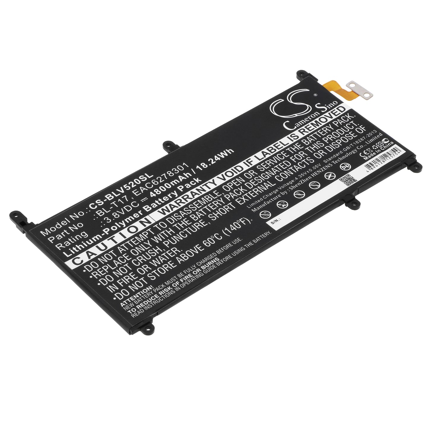 Replacement Battery for LG G Pad X 8.3 – Tablet – 4800mAh / 3.8V - image 1