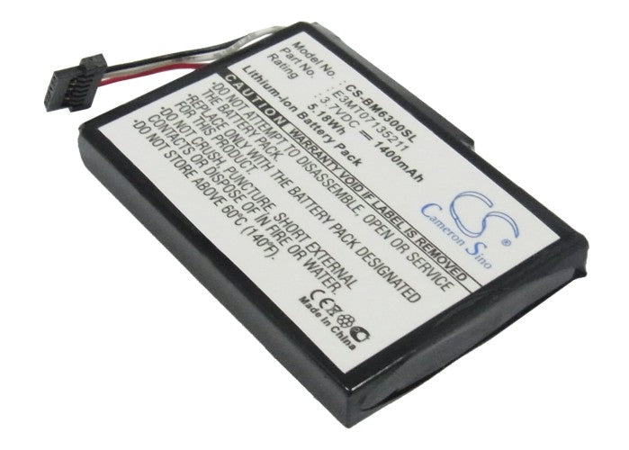Replacement Battery for BlueMedia  BM6300 – GPS, Navigator – 1400mAh / 5.18Wh / 3.7V