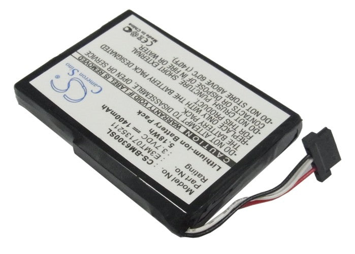 Replacement Battery for BlueMedia  BM6300 – GPS, Navigator – 1400mAh / 5.18Wh / 3.7V